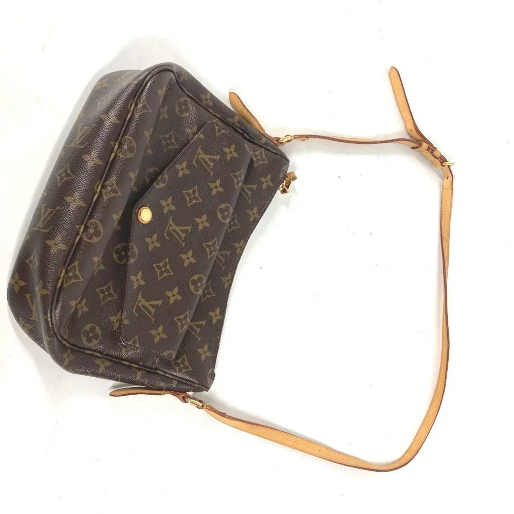 LOUIS VUITTON Brown Monogram Canvas Pochette Shoulder Bag